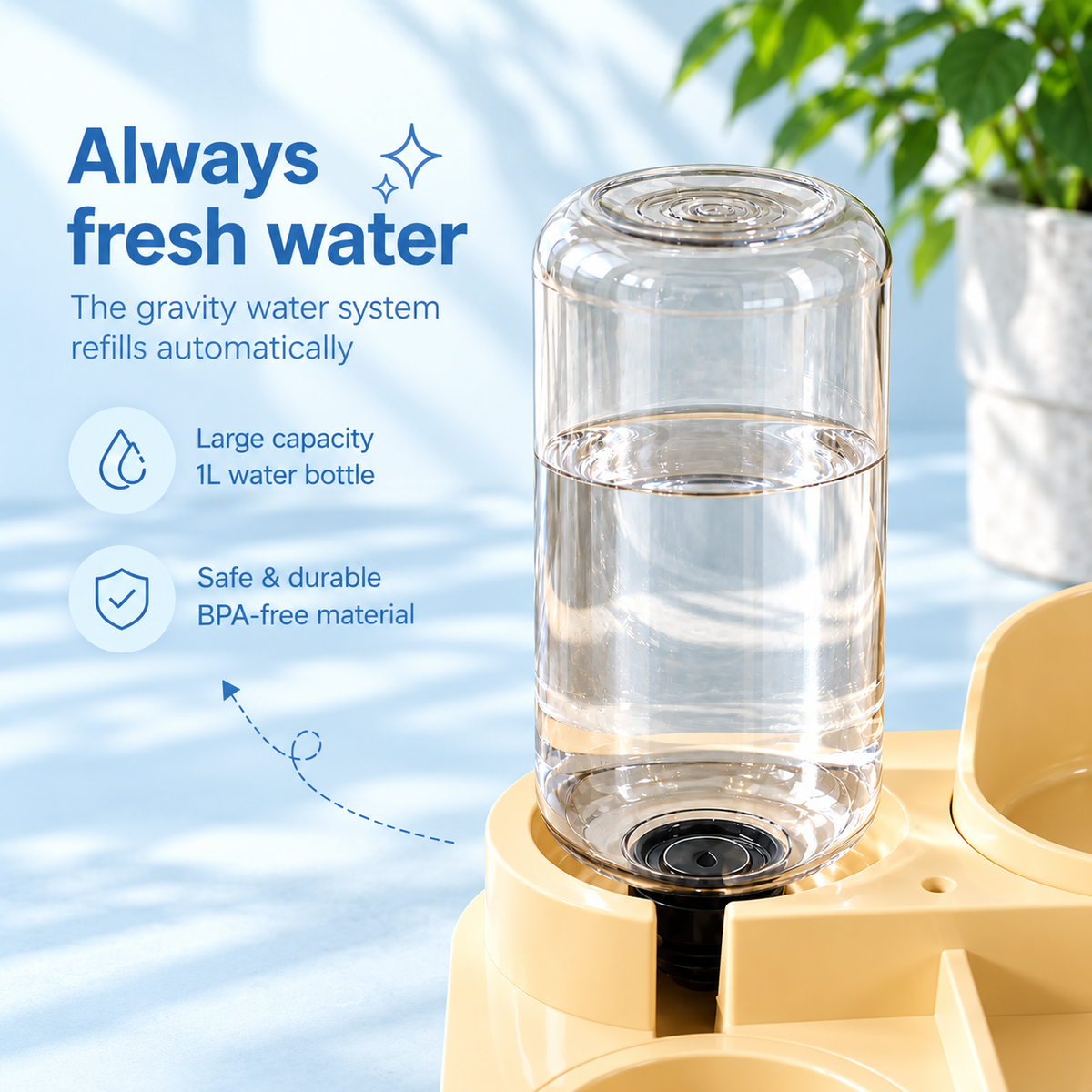 Pet Feeder and Water Dispenser | 2-in-1 Feeding Station