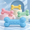 Dog dental chew toy showing textured bristles and chewing surface