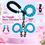 Dual Dog Leash | 360° No-Tangle Swivel