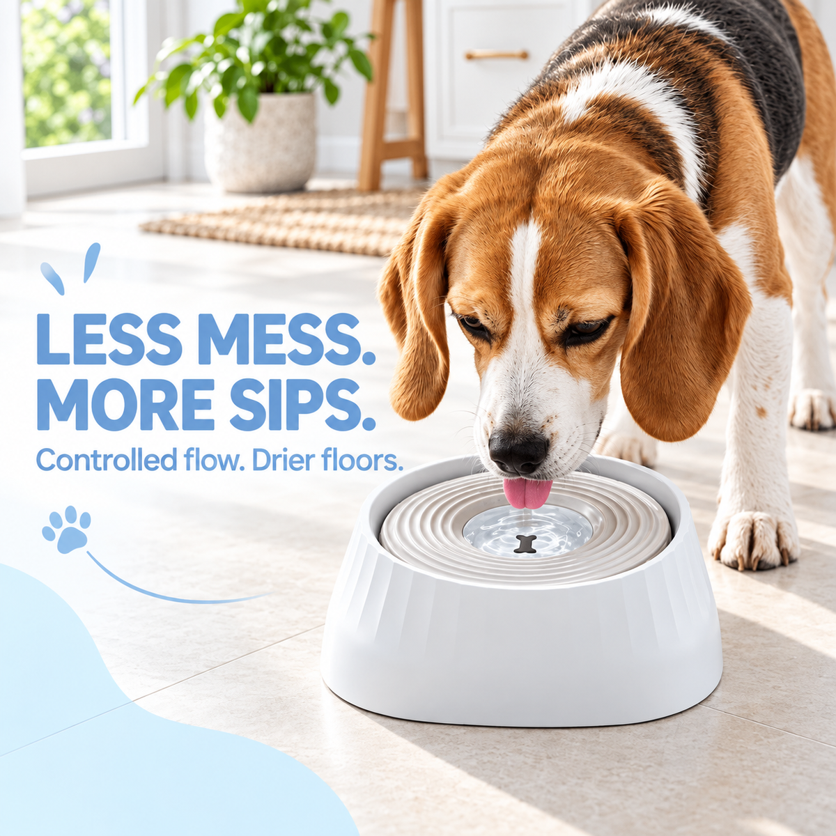 Water Bowl for Dogs | No-Spill Anti-Splash Design